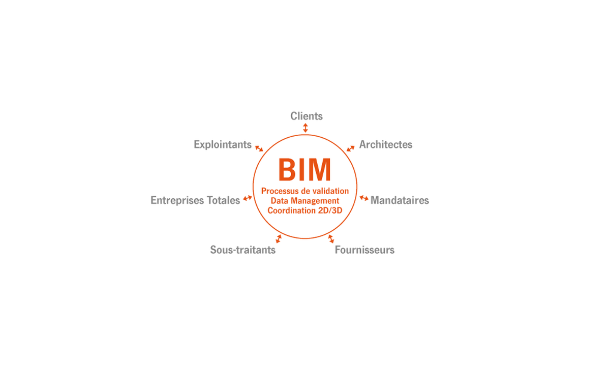 Organisationsprinzip des BIM bei einem Projekt