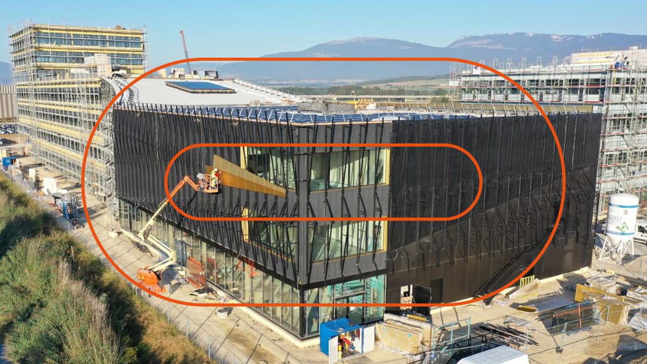 image drone du chantier EXPLORiT
