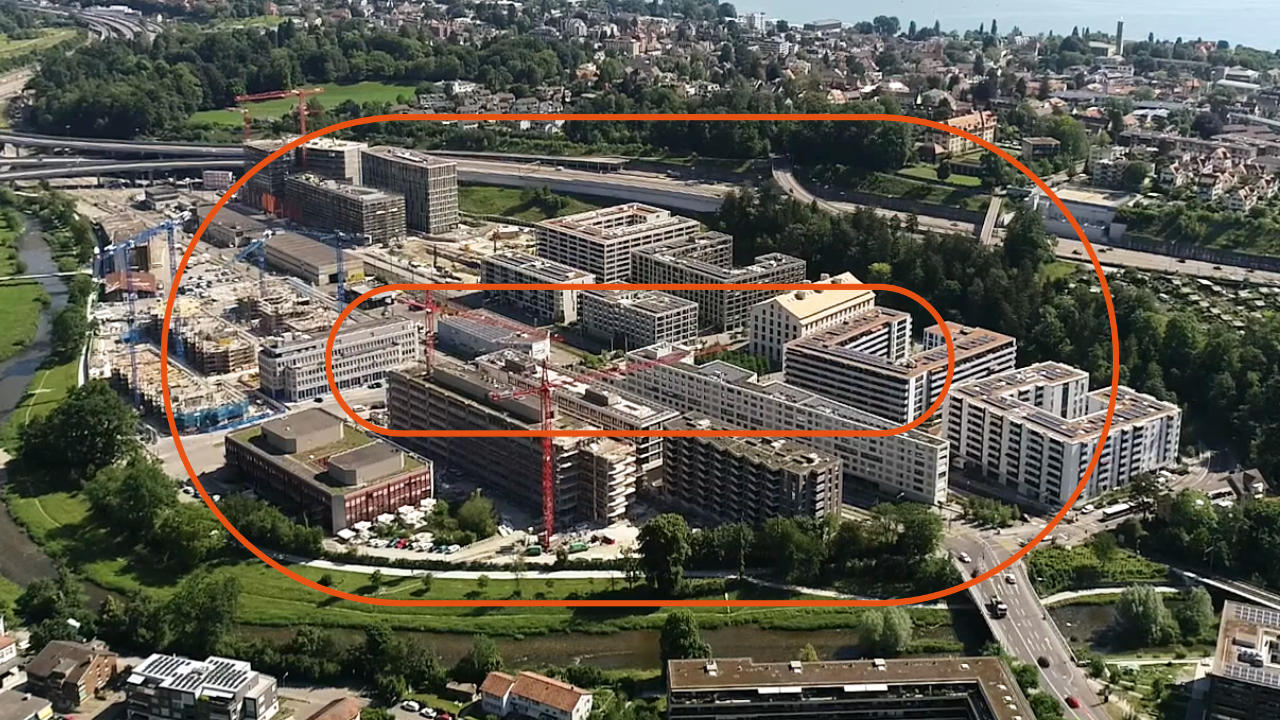 vue drone du quartier Greencity