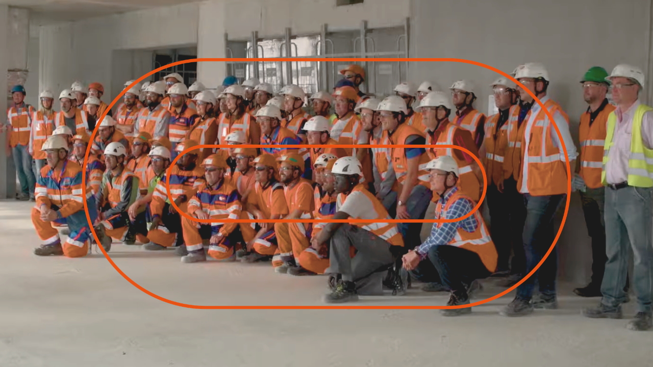 photo de groupe d'employés Losinger Marazzi