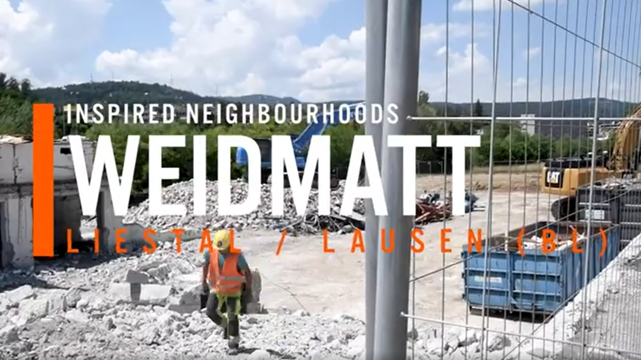 image du quartier Weidmatt avec le titre "Inspired Neighbourhoods"