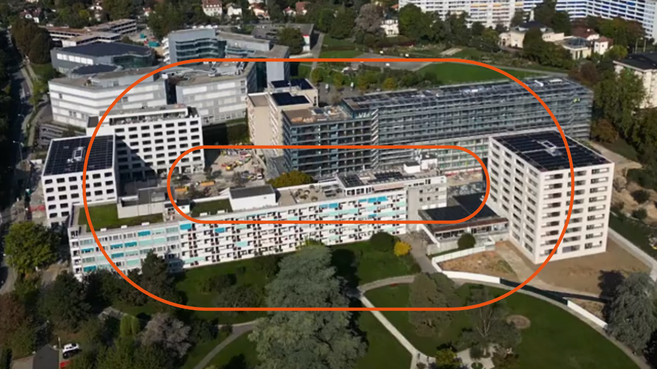 Vue drône du projet Côté Parc