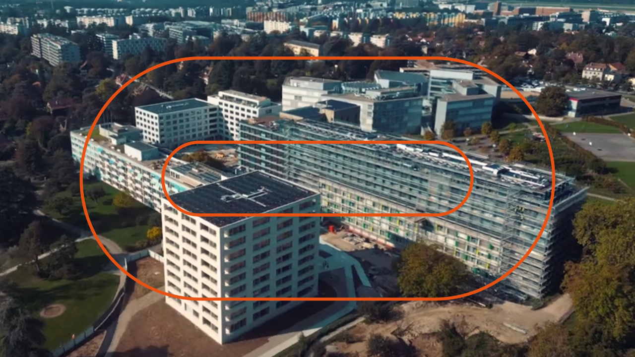 Vue drône du projet Côté Parc